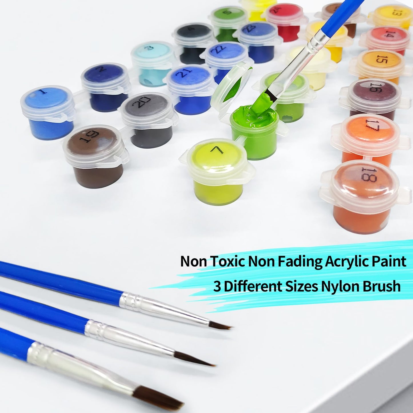 YALKIN 6 Packs Paint by Number Kits for Adults Beginners, DIY Acrylic Painting by Number Kits on Canvas Without Frame,Fruits Adults Paint by Number for Home Wall Decor Gifts 20x30CM/7.8x11.8IN