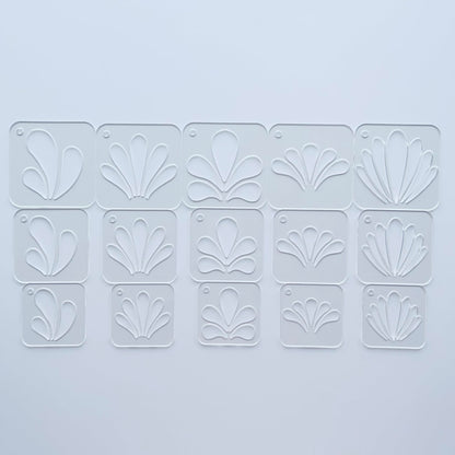 Mandala Stencils Set, 15 Piece Clear Acrylic Drawing Templates with Ring for Art, Painting, Dot Art