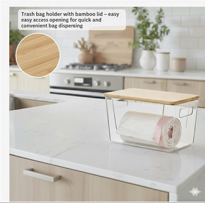 Posidrone Trash Bag Dispenser & Trash Bag Holder Under Sink Organizer for Kitchen Storage, Pantry & Laundry Room