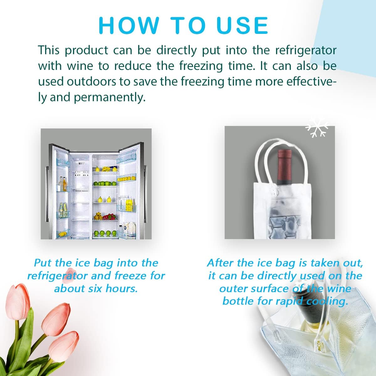 Wine Cooler Sleeve with Protector, Instant Cooling and Keeps Your Drink Cold, Wine Bottle Chiller for Red, White,