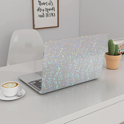 Yenhome 17.7"X10ft Holographic Sticker Paper with Micro Dots vinyl roll Self-Adhesive Laminating Roll Iridescent Reflective laminating sheets waterproof Holographic paper for DIY Craft Home Decor Film