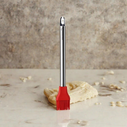 Cuisinox 10" Heat-Resistant Non-Stick Silicone Cooking Utensil, Red Pastry Brush
