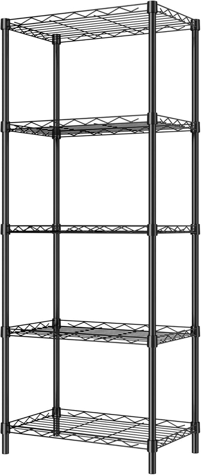 5-Wire 16.5" 11.4" 47" HOMEFORT Storage Shelves, Shelving, Metal Shelving Unit,Small Wire Shlving Rack for Kitchen