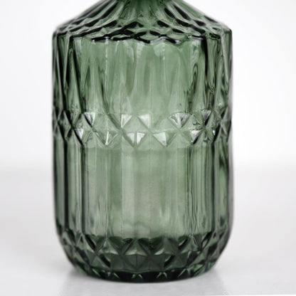 SDlumeiy 18 oz Dark Green Thick Glass Soap Dispenser with Black Rustproof Pump Refillable Bathroom, Kitchen Soap Dispenser for Hand Soap, Detergent, Lotion (Dark Green)