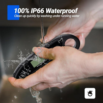 Digital Instant Read Meat Thermometer - Waterproof Food Thermometer for Grill, BBQ, Turkey, Candy, and Liquids