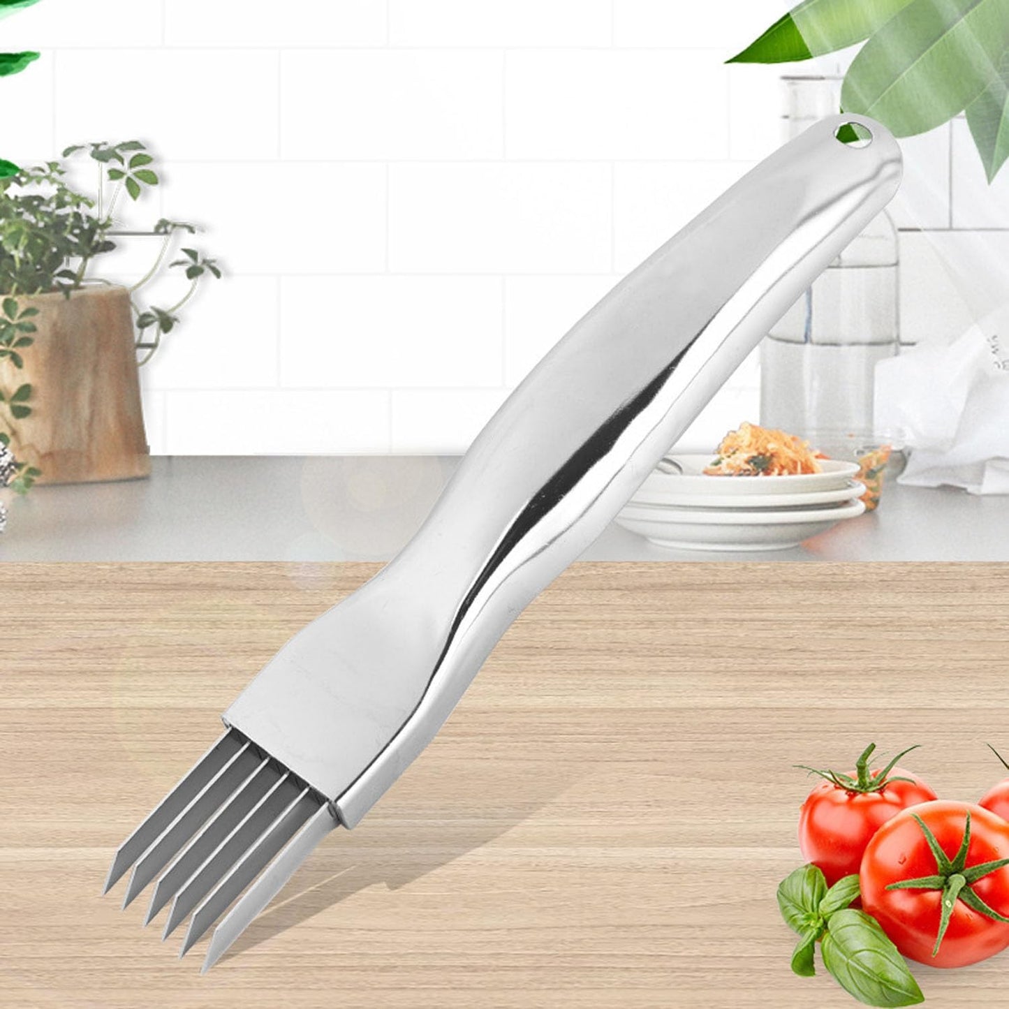 2pcs Shred Silk The Knife, 2024 New Stainless Steel Chopped Green Onion Knife, Sharp Scallion Shredding Cutter, Kitchen