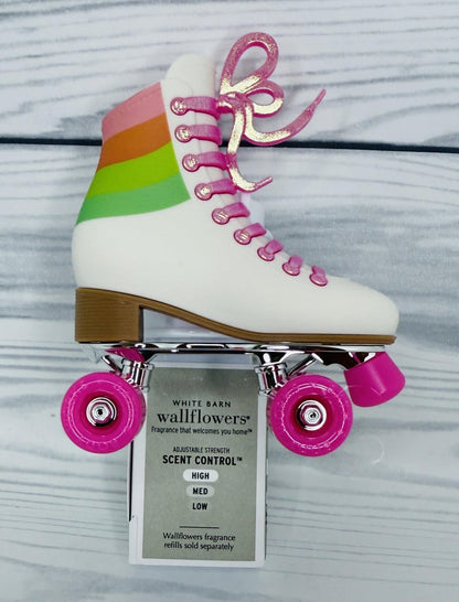 Bath and Body White Skate with Pink Wheels Adjustable Wallflowers Scent Control Fragrance Plug