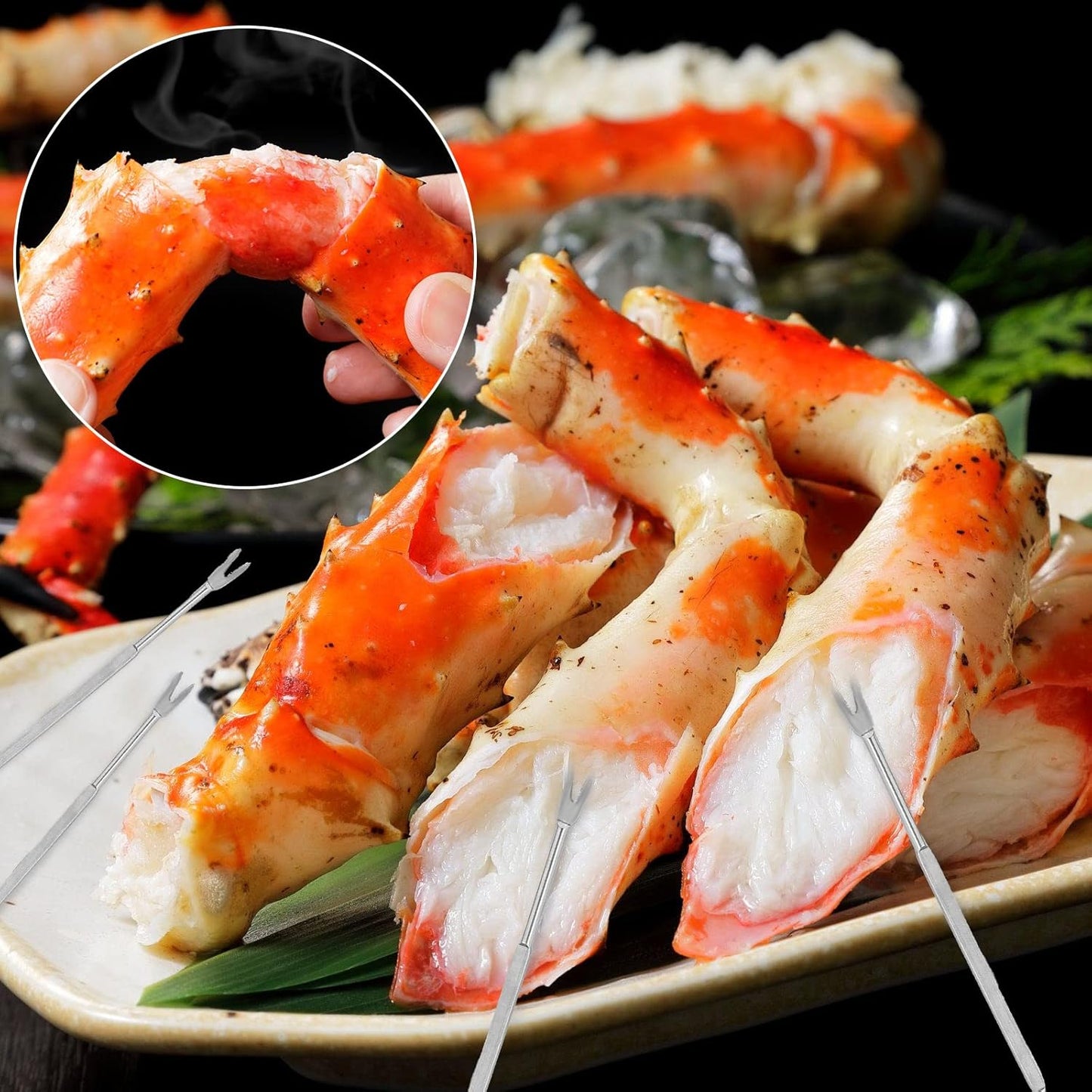 Set Set Restaurant(41 Zhehao Lobster Crackers and Picks Seafood Party Dinner Supplies Stainless Steel Crab Leg Tool