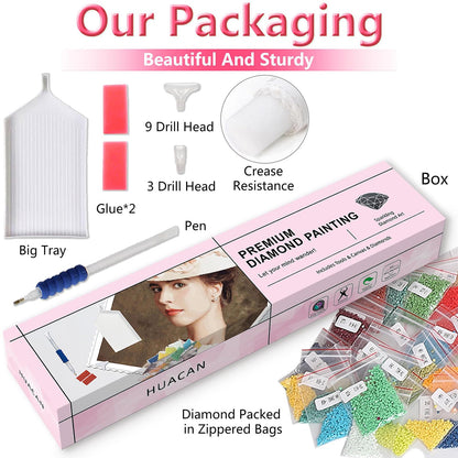 Huacan Diamond Painting Kit,AB Diamond Art Kits for Adults,DIY Octopus Full Round Drills Gem Art for Beginner,Paint by Diamonds Home Decor Gift 12 * 16in