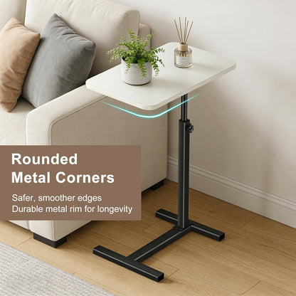 Tinysun C Shaped Small Side Table,Adjustable Tv Tray Side Table for Bedroom,Couch Bed Table TV Trays for Eating