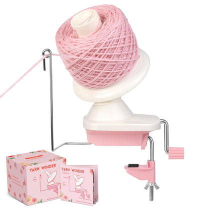 UzecPk Yarn Winder, Yarn Spinner for Crocheting, Yarn Ball Winders, Yarn Cake Winder for Crocheting with Lower Noise, Hand Operated Ball Winders for Crafting Lovers, Stitch Markers, Plastic Needle