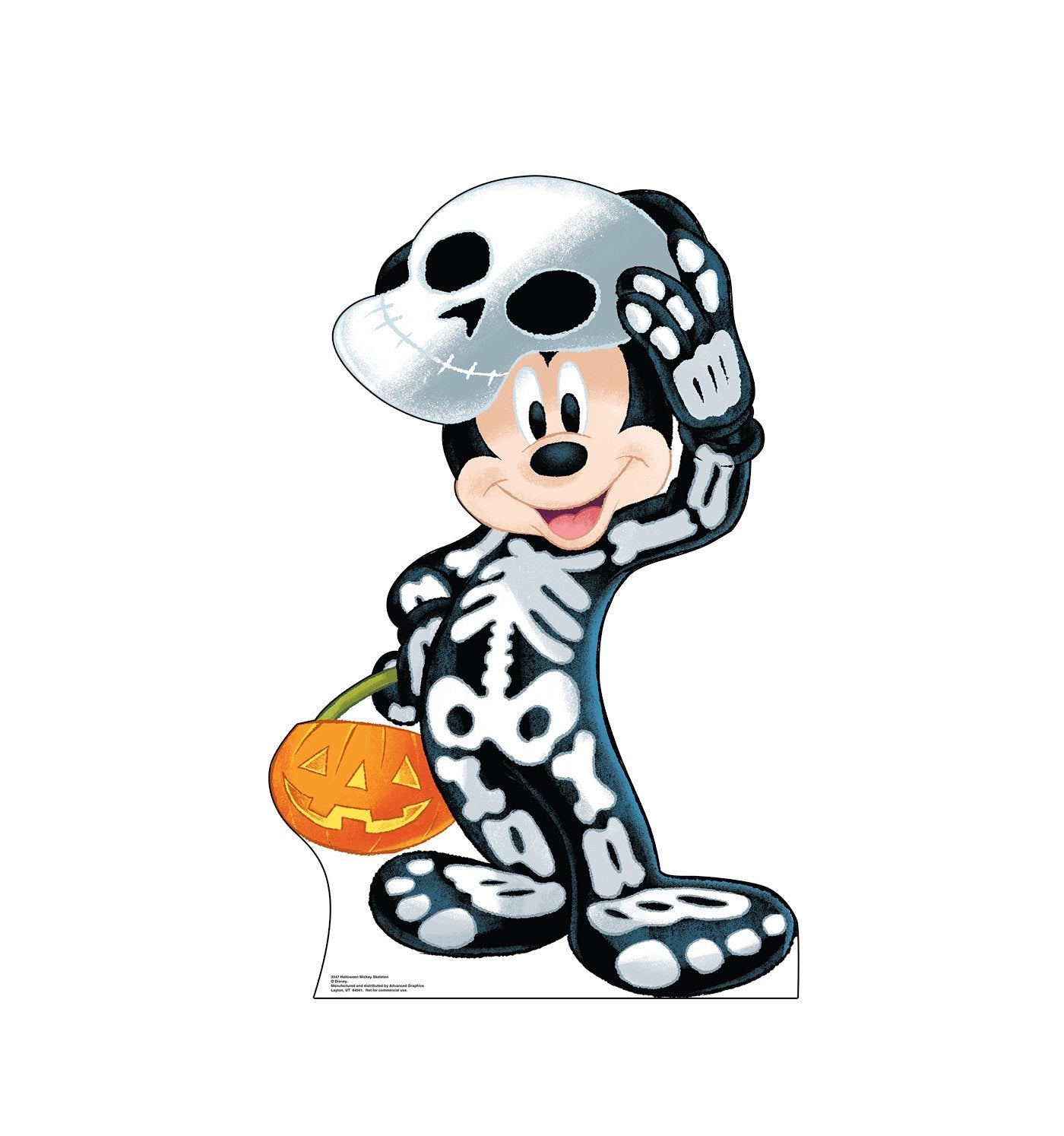 Cardboard People Halloween Mickey Skeleton Life Size Cardboard Cutout Standup