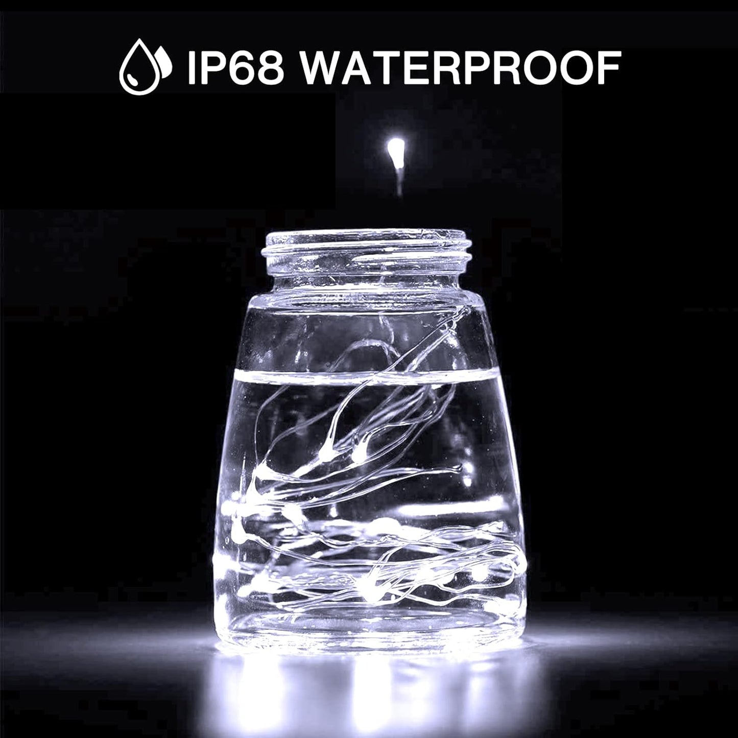 16 Pack IP68 7ft Olafus Fairy Lights Battery Operated, Waterproof Mini String Light, Small LED Bottle Light for Wedding