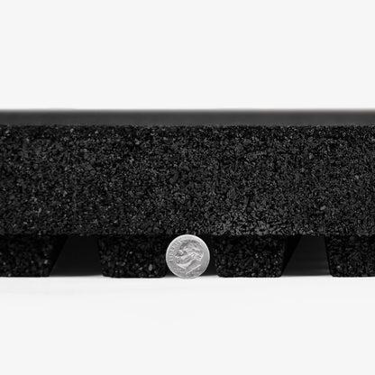 IncStores 2.5 Inch Thick Jamboree Rubber Interlocking Floor 2' x 2' Tiles | Heavy Duty Rubber Outdoor Tiles to Build Better Playgrounds at Homes, Schools, and Daycares | Black, 75 Tiles
