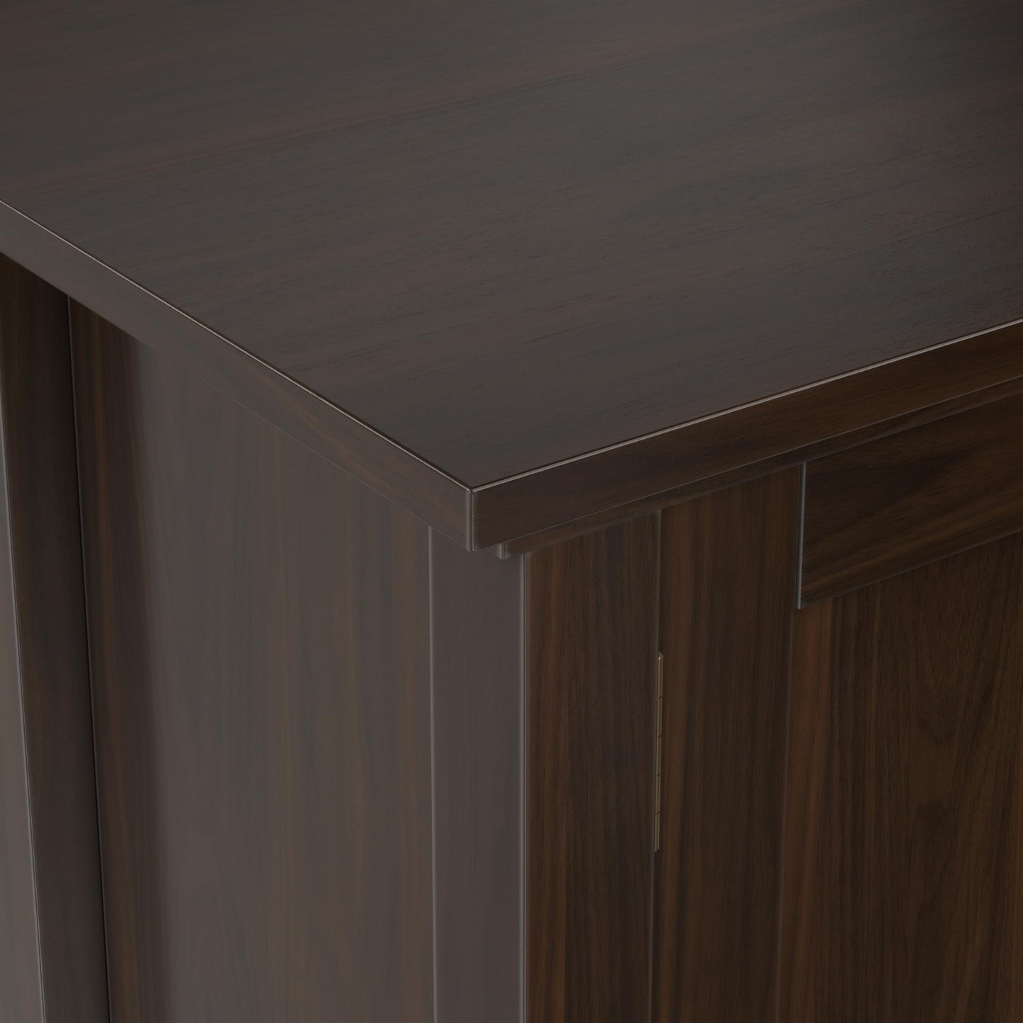 SIMPLIHOME Redmond TV Stand - 72 inch Wide Solid Wood Media Console in Brunette Brown, Transitional Entertainment Center for Living Room for TVs up to 80 Inches with Drawers and Cable Management