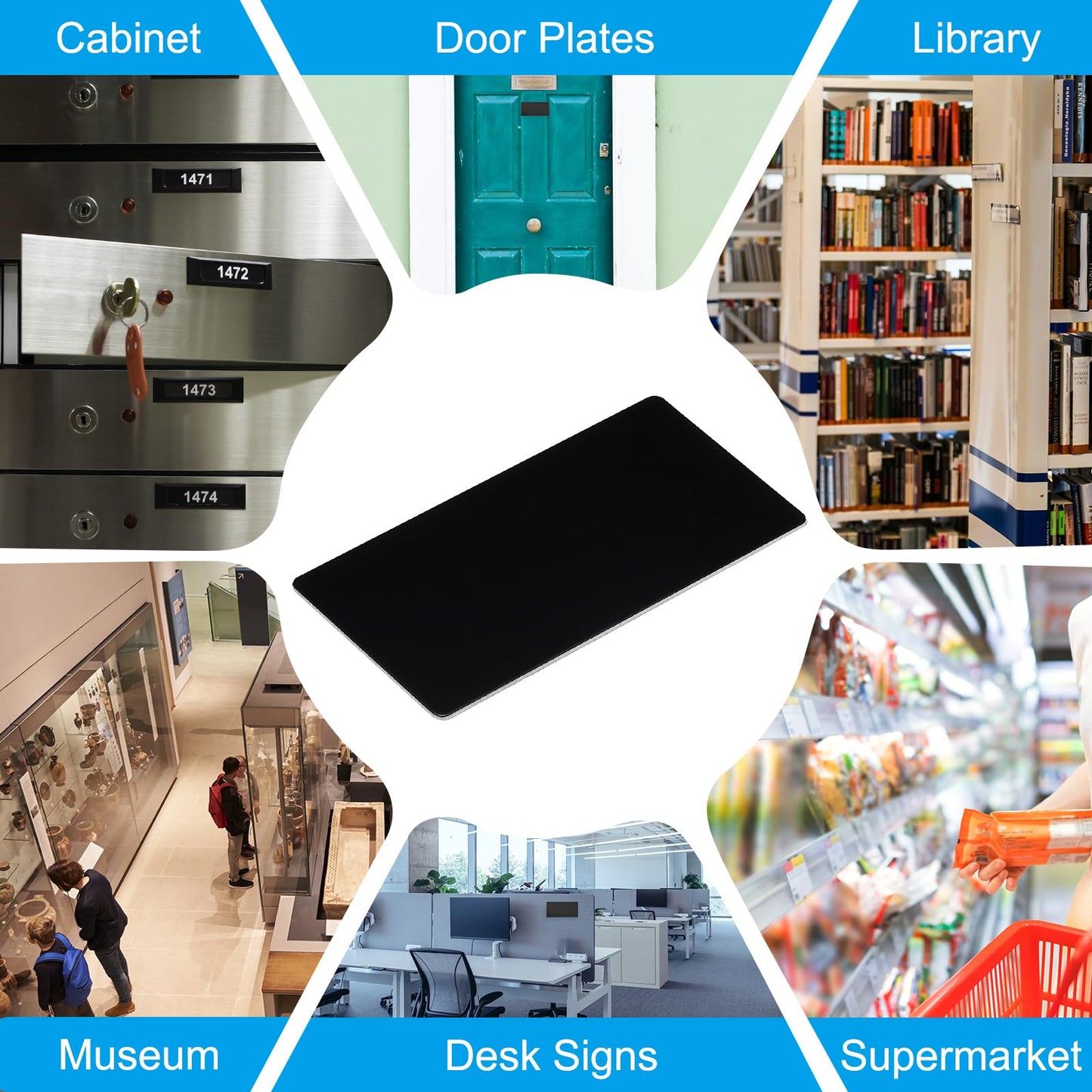PATIKIL 3x2 Inch Anodized Aluminum Sheet Metal, 22 Pack Laser Plates Engraving Blanks 1MM Thin for Crafting DIY House, Black