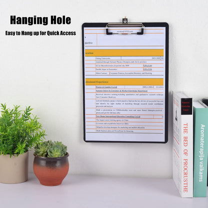 4 Pieces Magnetic Clipboards Black Clip Board with Low Profile Letter Size Clipboards 9X 12.5 Inch Standard Clip Hardboard Magnetic Clipboard for Refrigerator for Office Classroom Home Factory