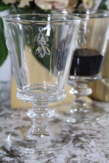 La Rochere Napoleon Bee Stemmed Wine Glass Set of 6 – Vintage Wine Glasses – La Rochere Bee Glassware Sets (12 oz)