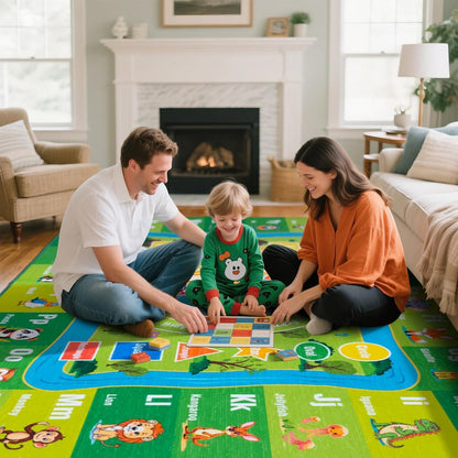 3'x 5' Shapes,(3x5 ABC Carpet, Kids Rug for Playroom Classroom Bedroom, Educational Learning Play Mat with Alphabet