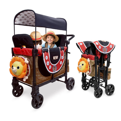 WONDERFOLD W2 Elite Pro Limited Edition ONE PIECE Thousand Sunny Stroller Wagon 2 Seater - Collapsible Wagon Stroller with Seats w/ 5-Point Harnesses, Easy Access Zipper Door, and Removable Sun Canopy