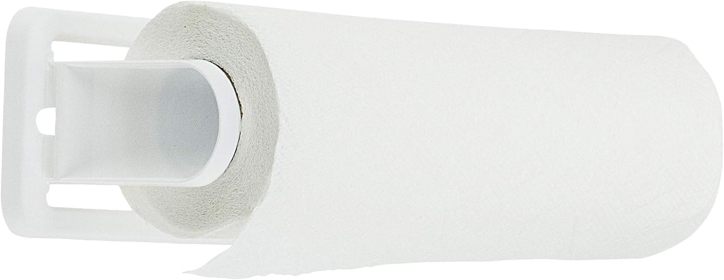 DecorRack Wall Mount Paper Towel Holder for Kitchen and Bath, Flexible Shatterproof Plastic, Vertical or Horizontal