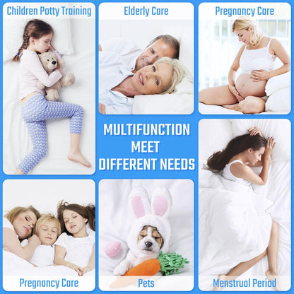 54" 75" FGZ Full Size Mattress Protector Waterproof White Noiseless Cotton Terry Washable Mattress Cover for Kids