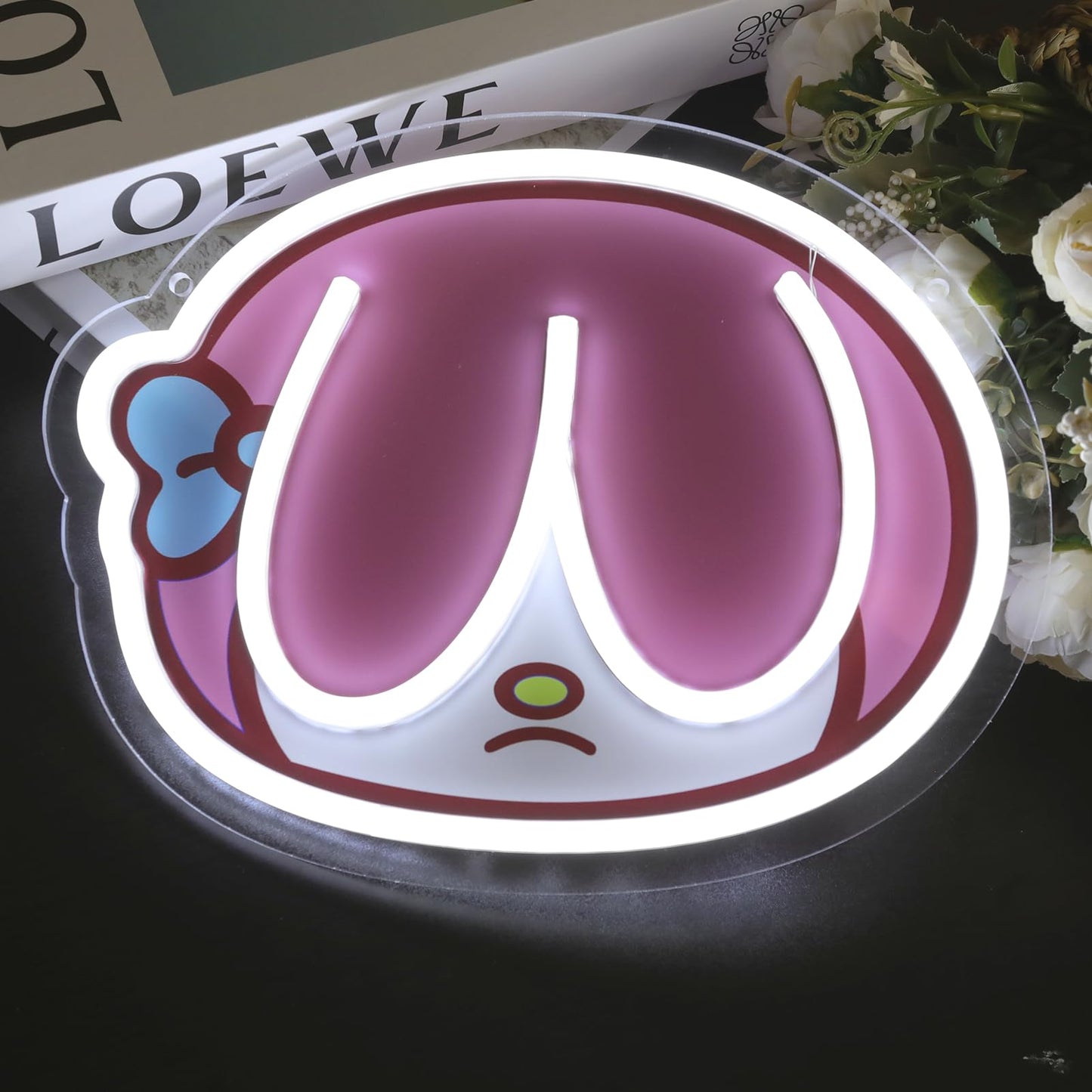 KODGGHK Melody Neon Sign for Wall Decor,Janpanese Anime LED Light Sign for Bedroom Game Room Kid Room Party Decor,Dimmable Cute Light Up Sign Teen Girls Gifts