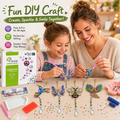 GOOTXUSK Art and Crafts for Kids Girls Ages 8-12, 8 9 10 11 12 Year Old Girl Birthday Gifts,Gem Art Diamond Painting Kits for Kids 8-12,Teenager Girl Gift Ideas,DIY Activities Window Suncatcher
