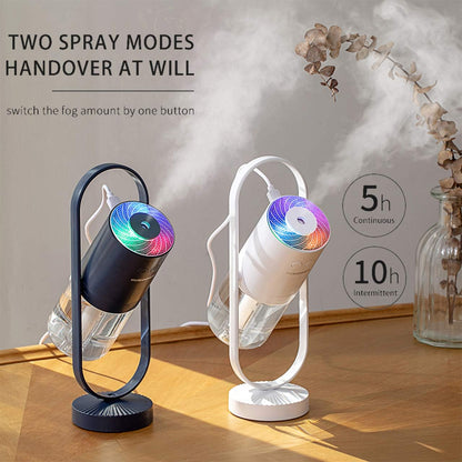 Portable Mini Humidifier, 200ml Small Cool Mist Humidifier with Night Light, USB Personal Desktop Humidifier