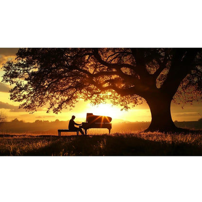 KEYIFA Diamond Art Kits for Adults, 28x16 Inch Large Tree Diamond Painting 5D Diamond Art for Beginners Twilight Landscape DIY Full Drill Paint by Diamonds Dots Gem Art for Home Wall Decor