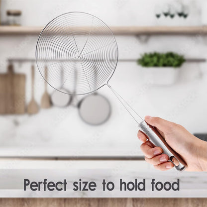 Versatile Stainless Steel Spider Strainer/Skimmer/Ladle - Chirano Kitchen Gadgets Wire Strainer Pasta Strainer Spoon (6