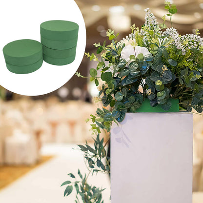 Verkelly 6 Packs Large Round Floral Foam Blocks - 6.49" Dry Floral Foam for Artificial Flower Arrangements