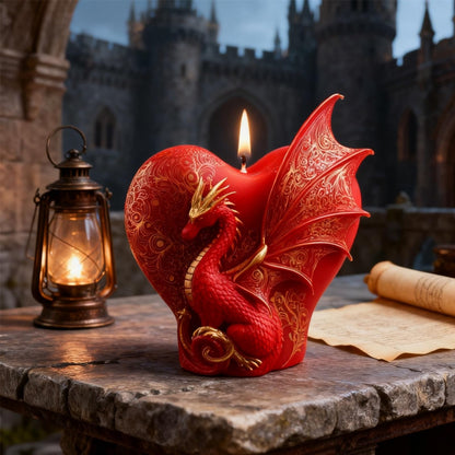 Dragon Candle Mold, 3D Heart Shape Animal Dinosaur Silicone Molds for Candle Making, Epoxy Resin Casting Molds for Handmade DIY Soap & Aromatherapy DIY Home Desk Decor