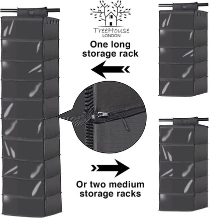 TreeHouse London XL Fedora Hat Rack with Dust Cover, Closet Hanging Cap Organizer for Cowboy Hats (Pack of 2)