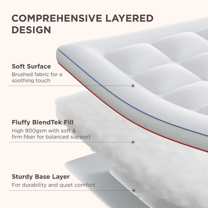 21 Inches, Bedsure Queen Mattress Topper - Extra Thick Mattress Pad Cover with Deep Pocket fits up to Soft Pillow Top