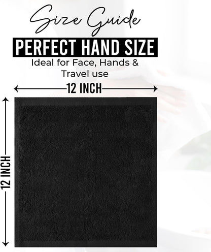 12 Pack [12x12] 100% DAN RIVER Wash Cloths for Showering - Cotton Washcloths Premium Quality Flannel Face Cloths