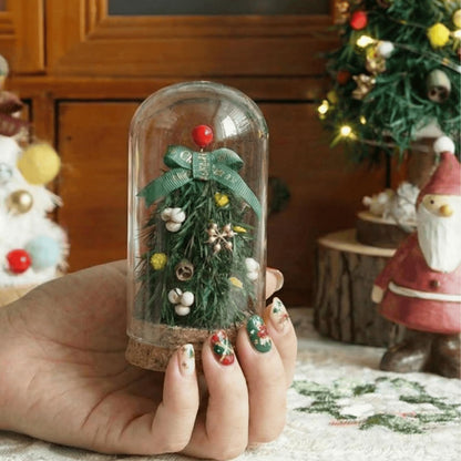 Kanlpeia 6 PCS Glass Dome with Cork, Decorative Jar & Bell Jar Display Cloche 2.37x3.94 in Clear Glass Cloche with Base for Miniatures, Succulents, Collectibles, Specimens & DIY Terrariums