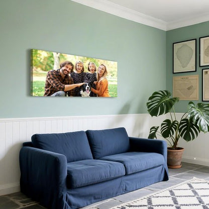 Custom Canvas Prints by [Brand Name] - Personalized Photo Wall Art for Weddings, Family, and Pets | 16x8 Wrapped Frame