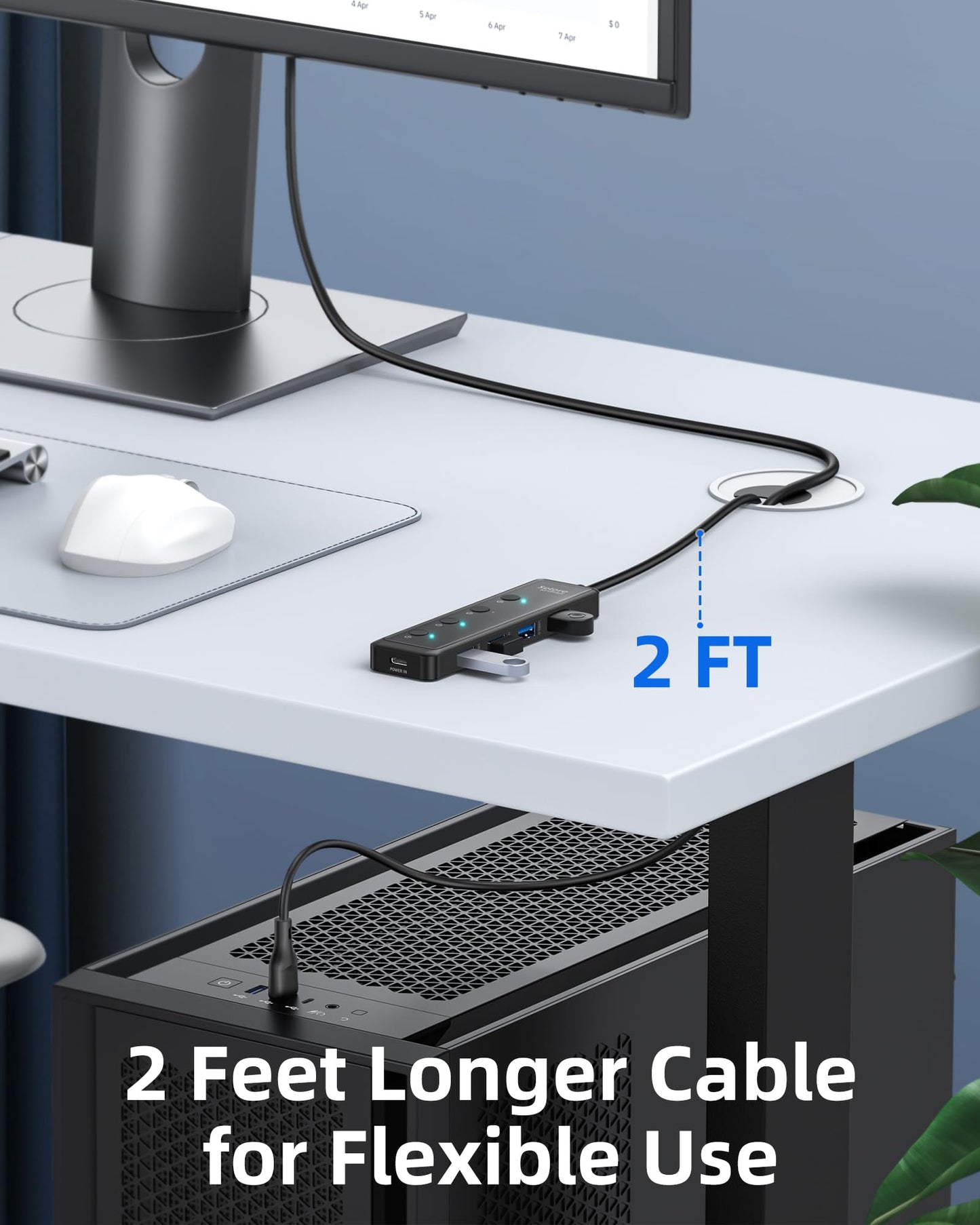 USB C Hub HDMI Adapter for MacBook Pro/Air, 7 in 1 USBC Dongle with HDMI, SD/TF Card Reader, USB C Data Port,100W PD, and 2 USB 3.0 Compatible for MacBook Pro/Air, Dell XPS, Lenovo Thinkpad.