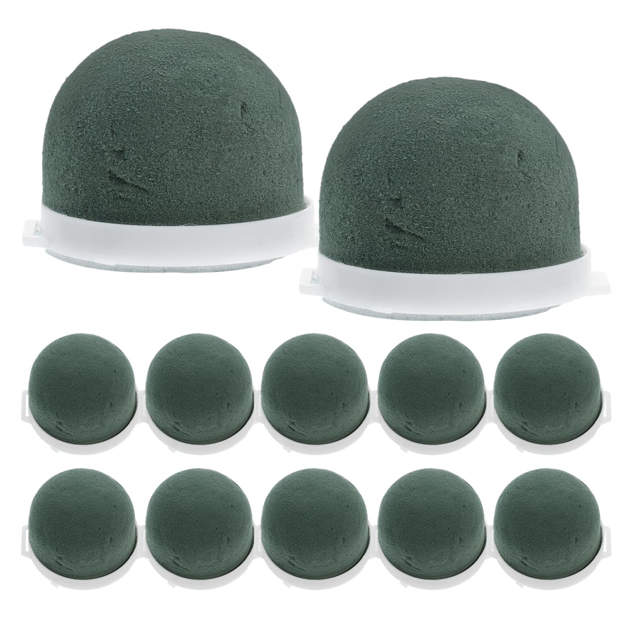 NUOBESTY 12Pcs Round Floral Foam Holders, Round Floral Foam Dried Flower Mud Wedding Decor Wine Bottle Craft DIY 2.16X1.92X1.69In