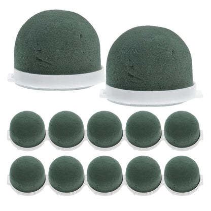 NUOBESTY 12Pcs Round Floral Foam Holders, Round Floral Foam Dried Flower Mud Wedding Decor Wine Bottle Craft DIY 2.16X1.92X1.69In