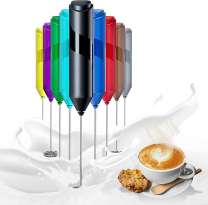 Simple Deluxe Electric Milk Frother Handheld Battery Operated Automatic Milk Foam Whisk Drink Mixer for Coffee, Frappe