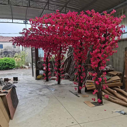 Quepiem Large Pink Artificial Bougainvillea Tree Artificial Tree for Landscape and Venue Decoration - Indoor Outdoor Use (2.5x2m)