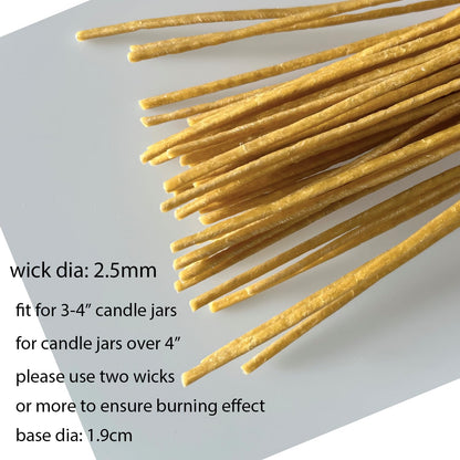 Candle Wicks 300 PCS 8 inch Hemp Candle Wicks 2.5mm Organic Beeswax Candle Wicks for Candle Making Edible Candle Wick for Butter Candle Hemp Candle Wick
