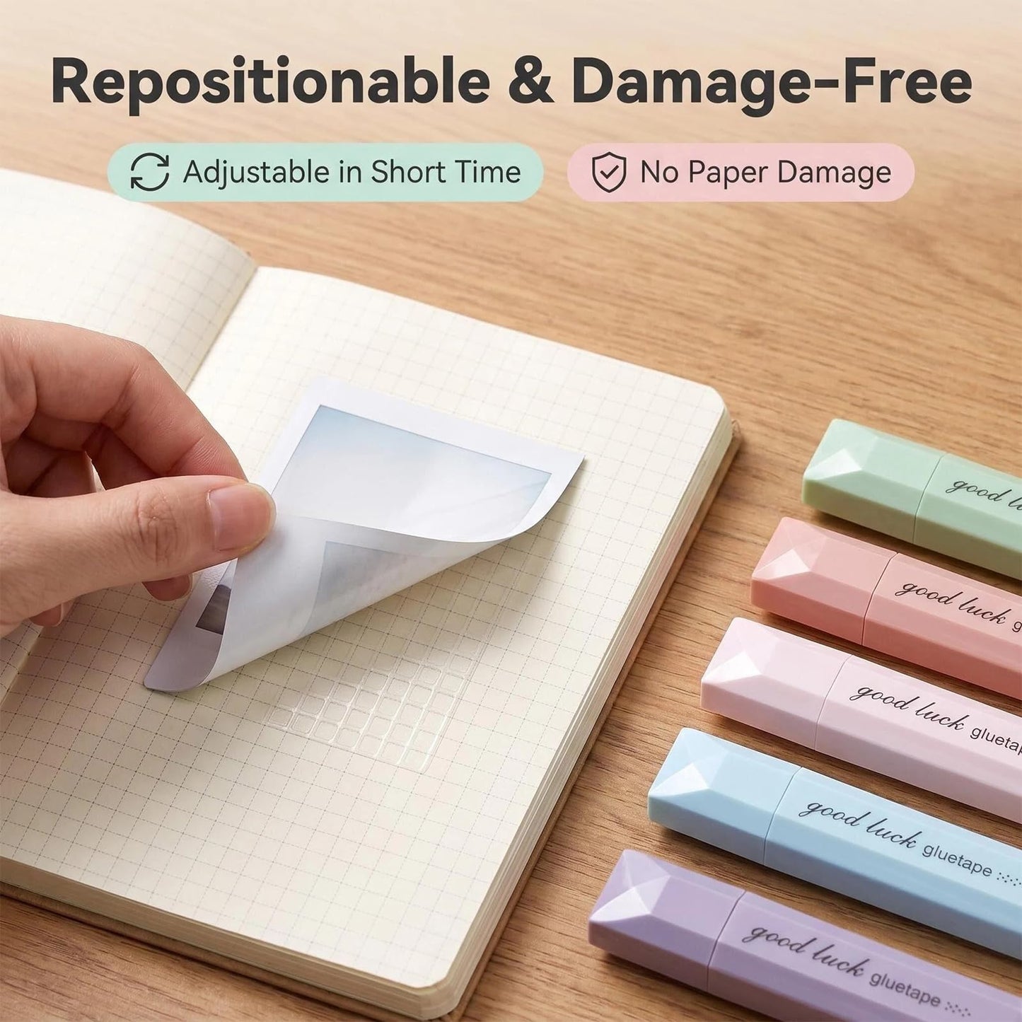 Shgxjjnb 16 Pack Double Sided Tape Pen, Multicolor Double Sided Tape Roller, Glue Pen, Glue Tape for Scrapbooking, Suitable for Present Wrapping, DIY Crafts