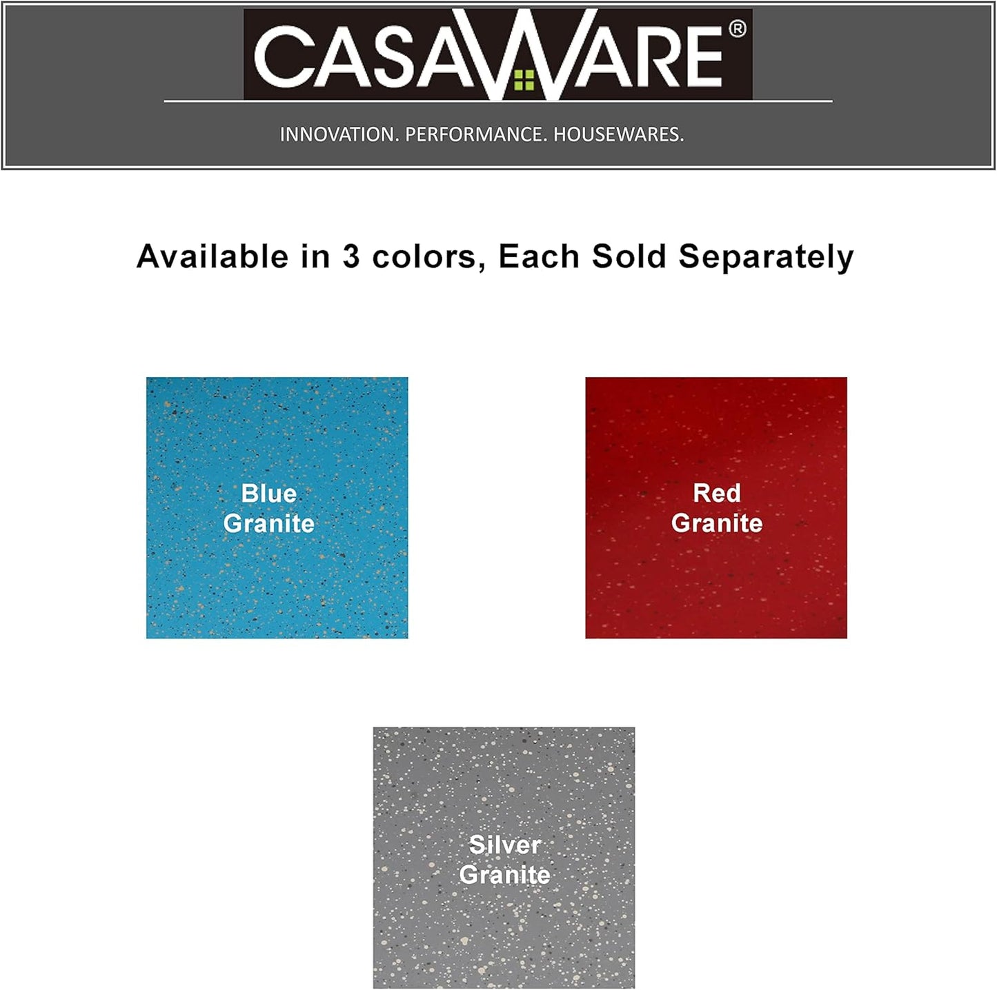 casaWare Toaster Oven Baking Sheet, 12 x 11-Inch with 1.5-Inch Handle (Silver Granite)