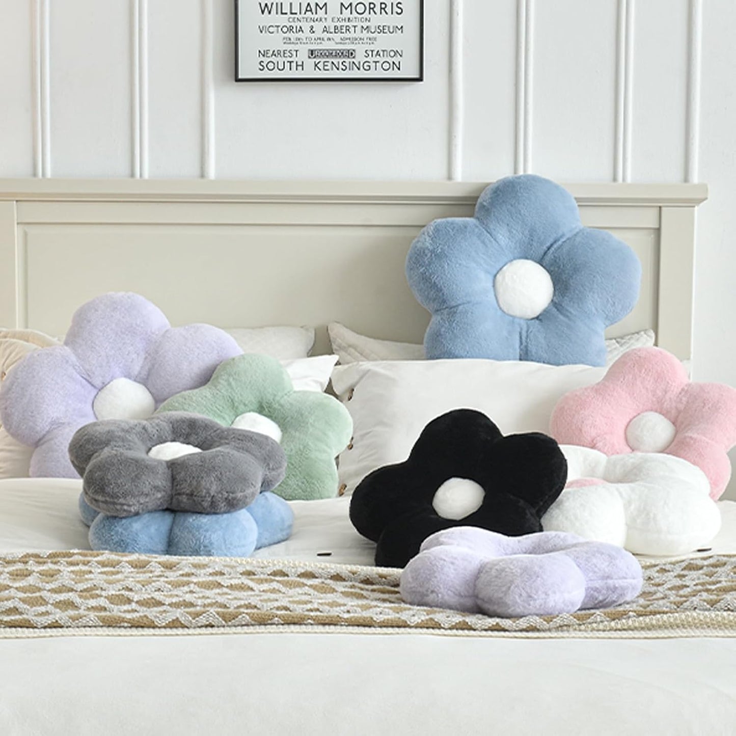 15 Inches) Flower Pillows, Soft Flower Shaped Pillow with Home Decorative for Couch Chair Bed,Flower Floor Throw