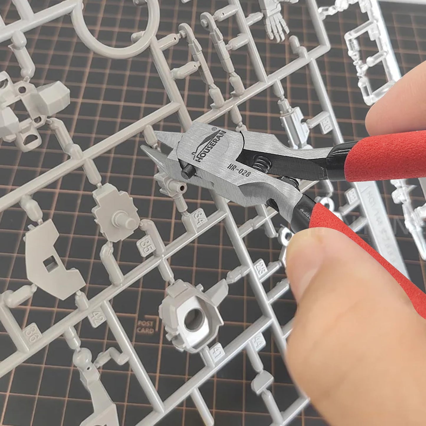 HOUSERAN 4.7inch Model Nippers with Single Blade, Modeling Tool Kits Sprue Cutters for Plastic Models Clippers for Gunpla Gundam Hobby Tools for Model Building