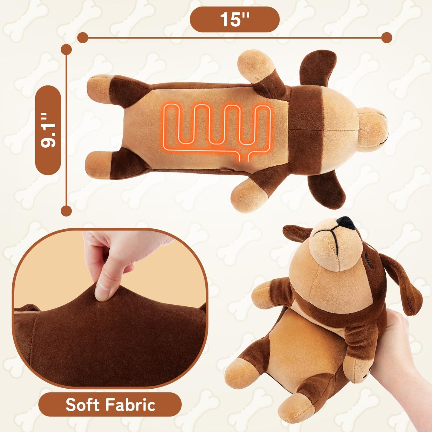Electric Heating Pad for Period Cramps, Cuddly Soft 14" Capybara Plush with a Hot Soft Belly USB Powered, Menstrual Heating Pad Neck Shoulder Pain Relief, Gift for Women Daughter Wife