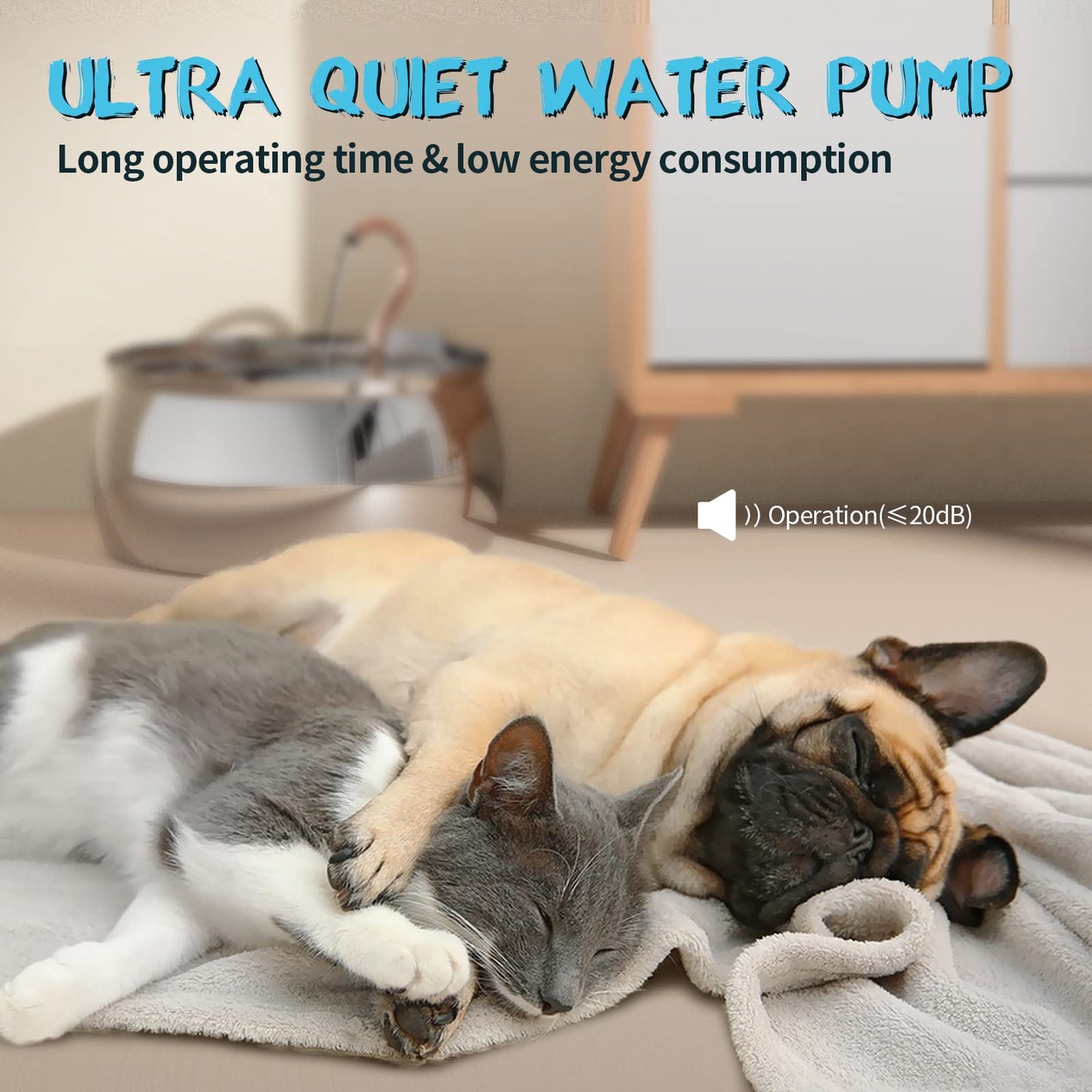Tomxcute Cat Water Fountain - 4.0L/135oz Gooseneck Copper Faucet Design Cat Fountain for Drinking - Large Capacity Stainless Steel Cat Water Fountains - Comes with 3 Replacement Filters